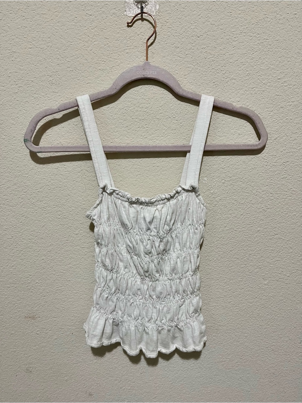 Universal Thread White Smocked Tank Camisole